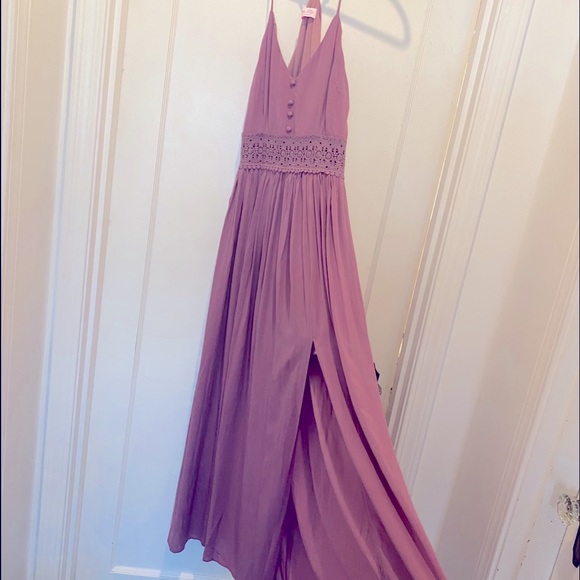 Lavender Empire Maxi Dress - Picture 3 of 3